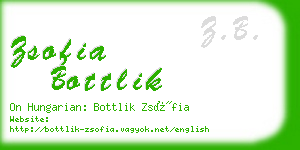 zsofia bottlik business card
